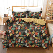 3D Hand Drawn Forest Owl Leaf Quilt Cover Set Bedding Set Duvet Cover Pillowcases 85- Jess Art Decoration