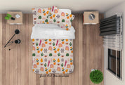 3D Hand Drawn Pink Rainbow Floral Quilt Cover Set Bedding Set Duvet Cover Pillowcases 245- Jess Art Decoration