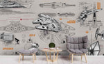 3D Hand Painting Combat Aircraft Wall Mural Wallpaper 102- Jess Art Decoration