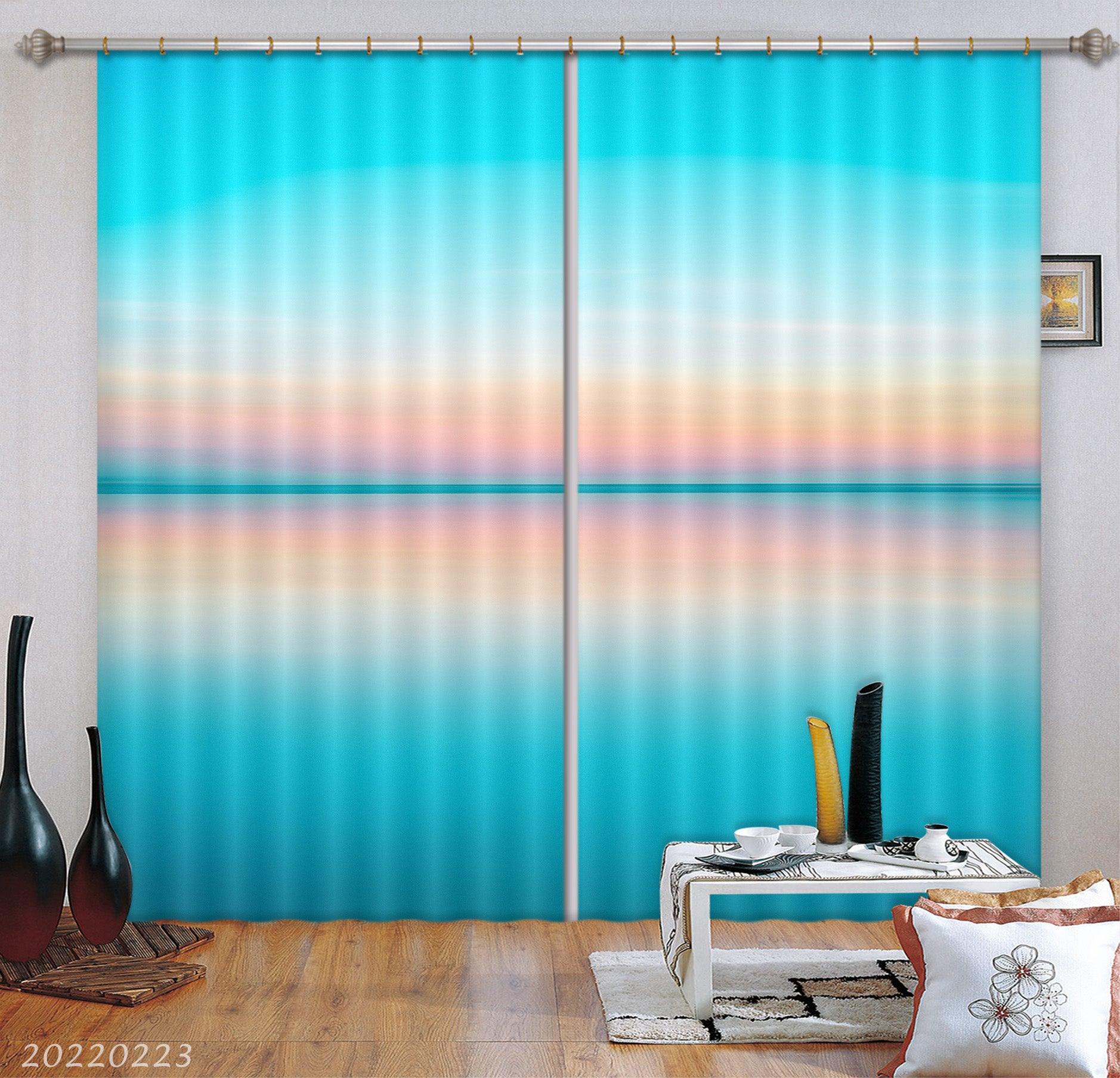 3D Abstract Macaron Color Pattern Curtains and Drapes GD 2359- Jess Art Decoration