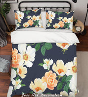 3D Yellow Flowers Quilt Cover Set Bedding Set Pillowcases 140- Jess Art Decoration