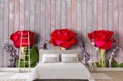 3D red rose flowers background wall mural wallpaper 40- Jess Art Decoration