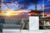 3D Japanese Temple Landscape Wall Mural Wallpaper LQH 685- Jess Art Decoration