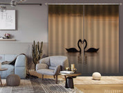 3D Landscape Swan Lake Curtains and Drapes LQH 165- Jess Art Decoration