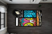 3D Abstract Graffiti Art Non-Slip Rug Mat A483 LQH- Jess Art Decoration