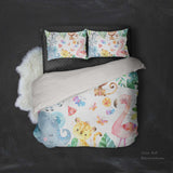 3D Leopard Elephant Flamingo Monkey Butterfly Quilt Cover Set Bedding Set Pillowcases 04- Jess Art Decoration