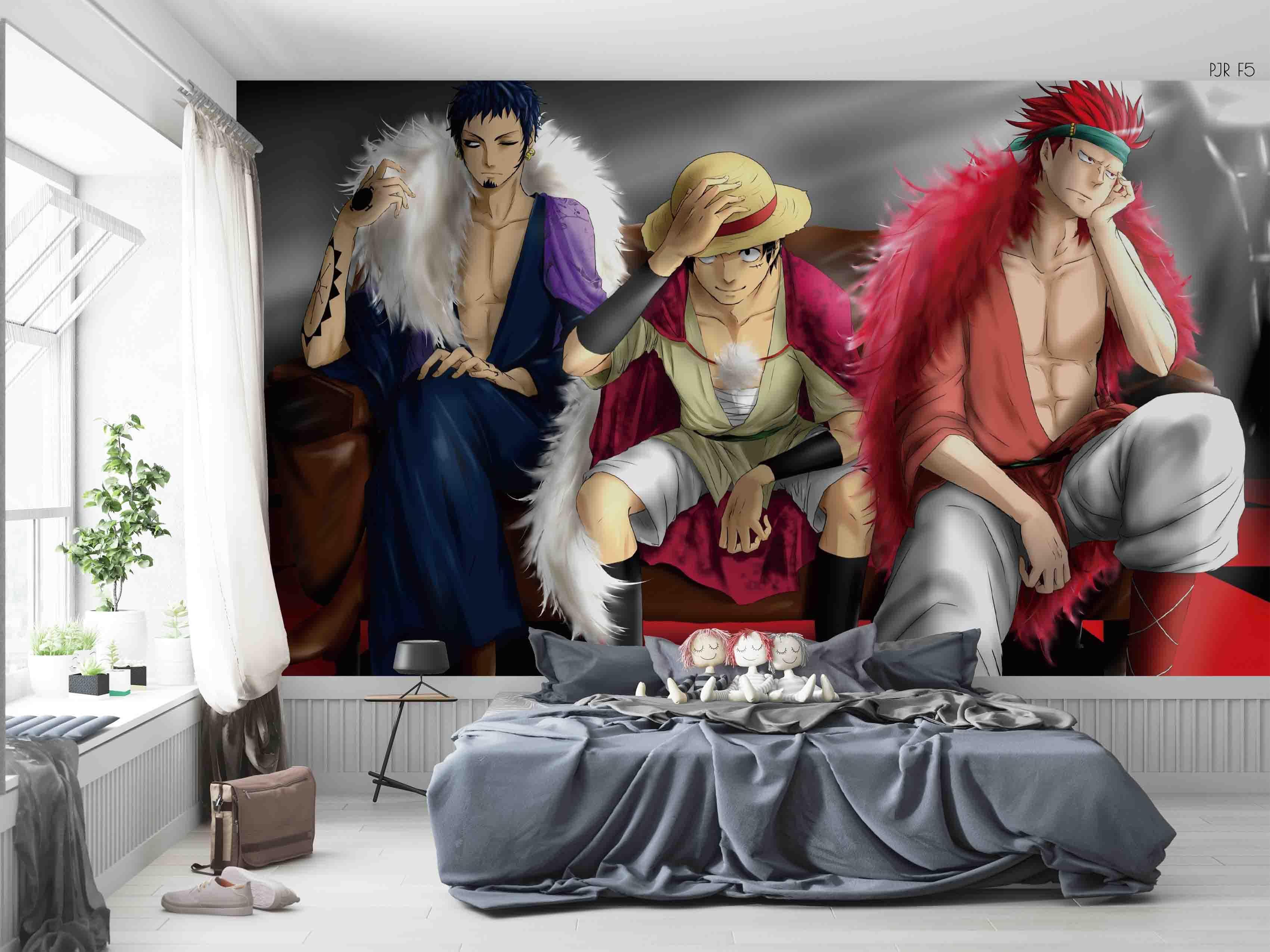 3D Anime Straw Boy anime adventure boy character mural wall mural wallpaper for teen room - view 3
