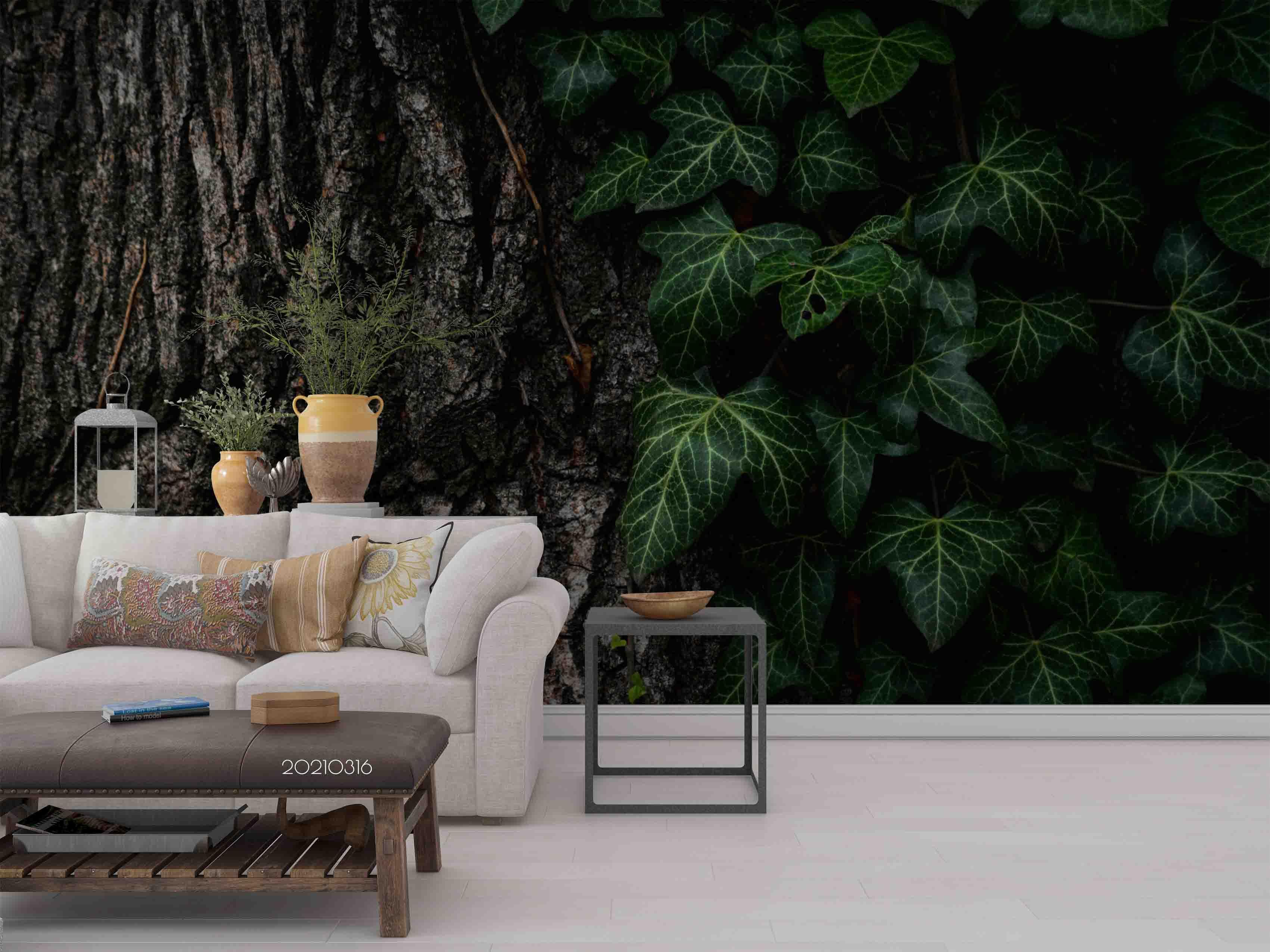 3D Tropical Rainforest Green Plants Landscape Wall Mural Wallpaper LQH 441- Jess Art Decoration