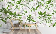 3D Fresh Green Leaves Flowers Wall Mural Wallpaper 1- Jess Art Decoration