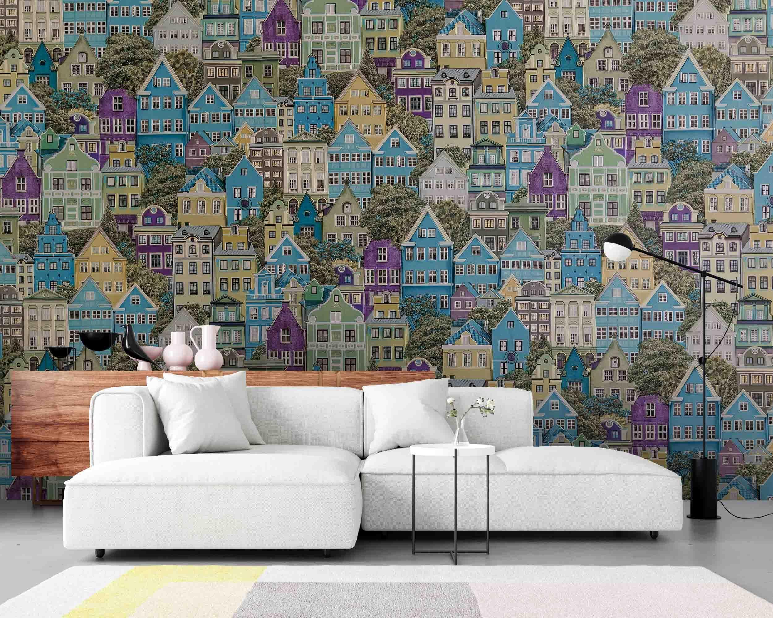 3D City Building Wall Mural Wallpaper  44- Jess Art Decoration