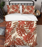 3D Red Leaves Quilt Cover Set Bedding Set Pillowcases 156- Jess Art Decoration