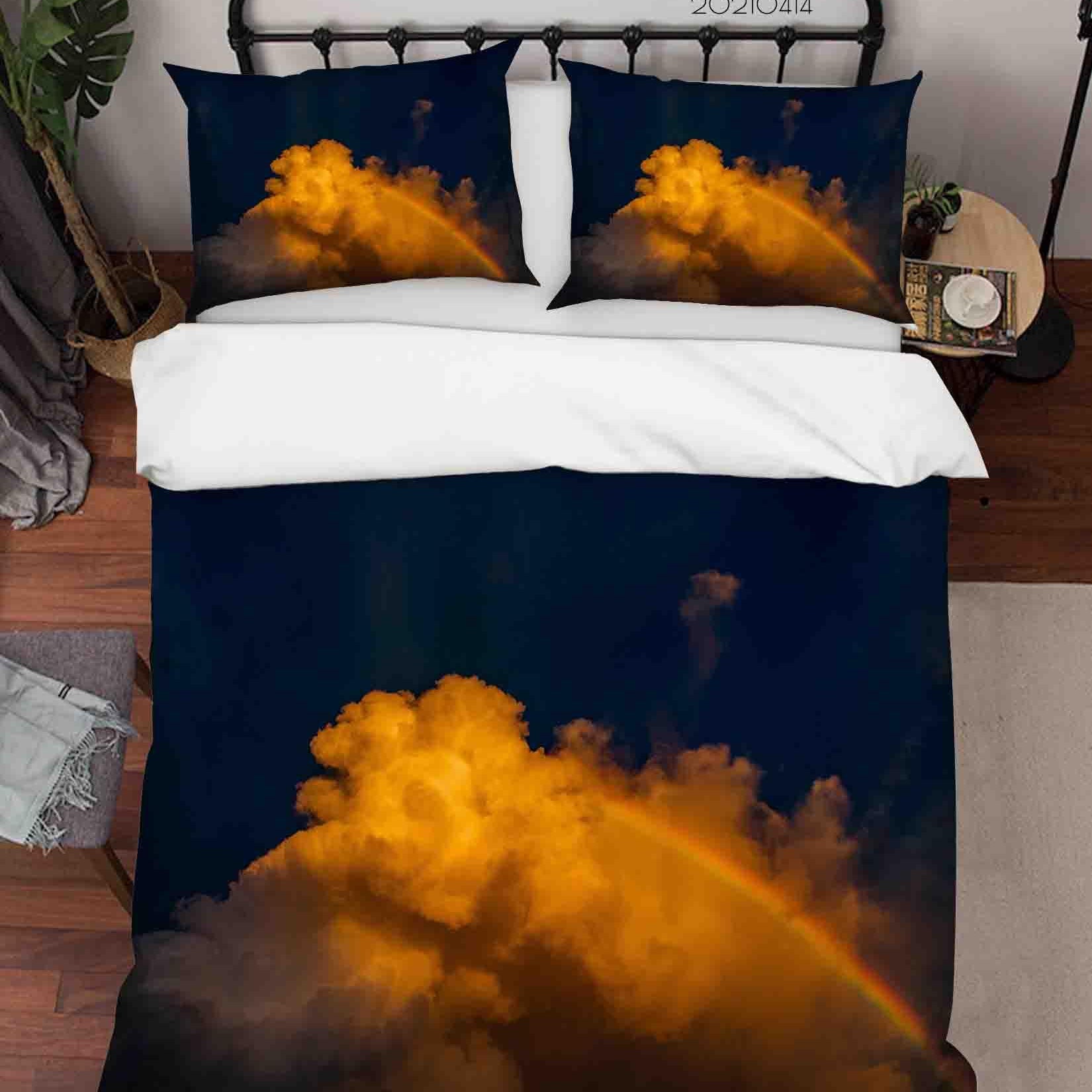 3D Watercolor Sky Cloud Quilt Cover Set Bedding Set Duvet Cover Pillowcases 26- Jess Art Decoration