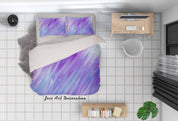 3D Abstract Purple Marble Texture Quilt Cover Set Bedding Set Duvet Cover Pillowcases 271- Jess Art Decoration