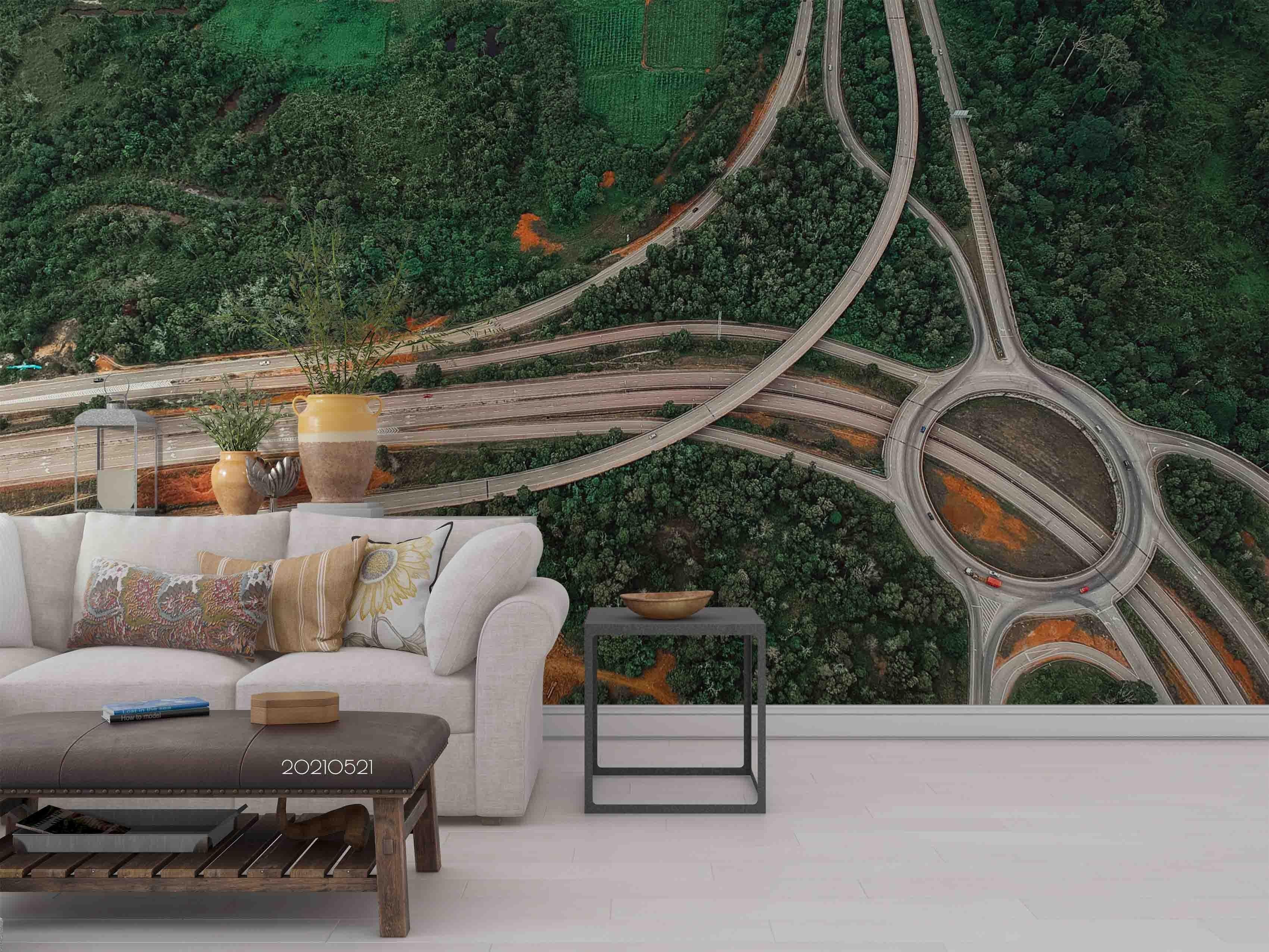 3D Forest Road Landscape Wall Mural Wallpaper LQH 30- Jess Art Decoration