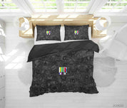 3D Abstract Black Illustration Art Doodle Quilt Cover Set Bedding Set Duvet Cover Pillowcases 100- Jess Art Decoration