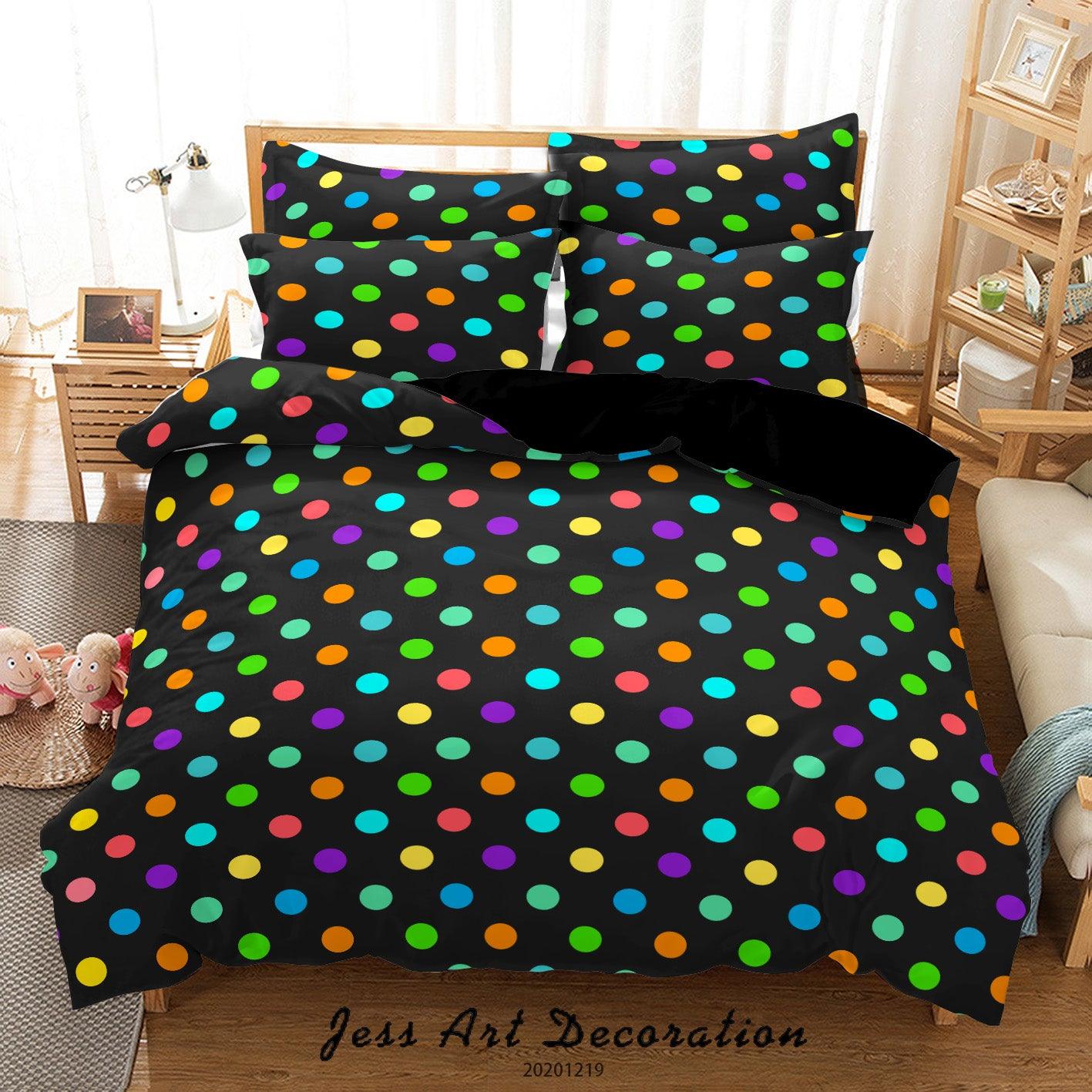 3D Abstract Colorful Geometric Pattern Quilt Cover Set Bedding Set Duvet Cover Pillowcases 32- Jess Art Decoration