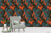 3D Vintage Camouflage Pattern Wall Mural Wallpaper LXL 1147- Jess Art Decoration