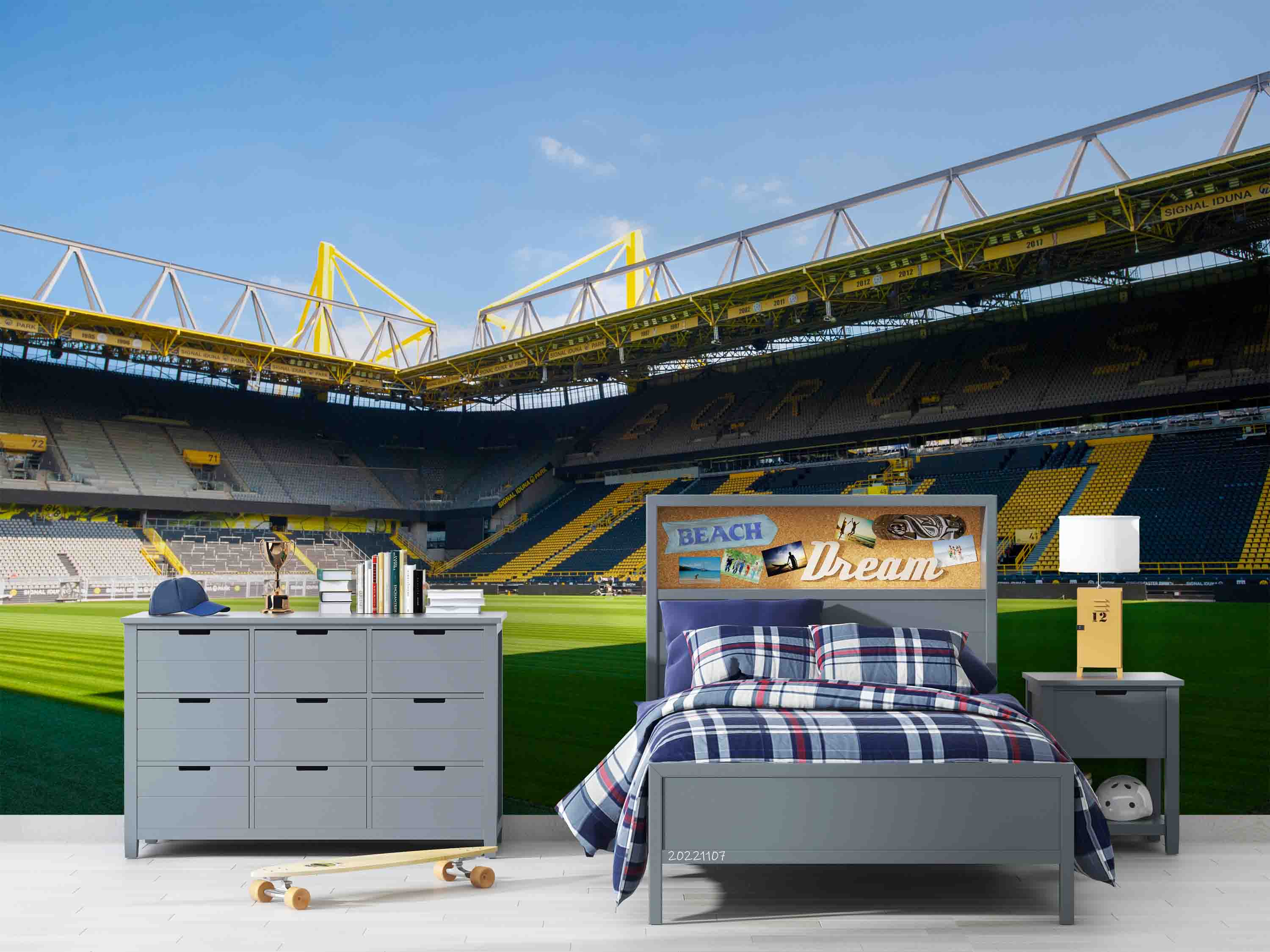 3D Germany Borussia Dortmund Wall Mural Wallpaper GD 34- Jess Art Decoration