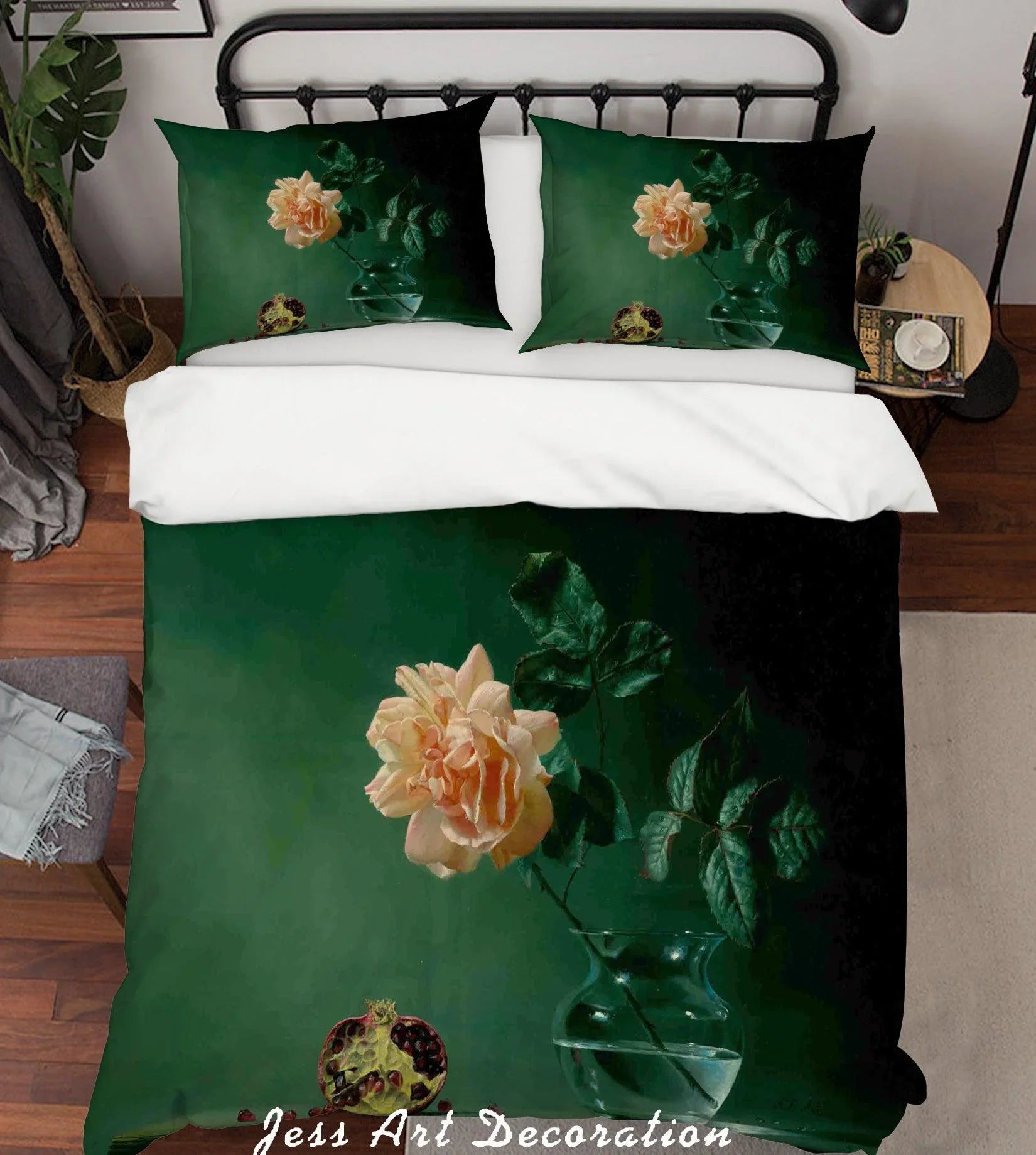 3D Pink Floral Quilt Cover Set Bedding Set Pillowcases 59- Jess Art Decoration