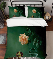 3D Pink Floral Quilt Cover Set Bedding Set Pillowcases 59- Jess Art Decoration