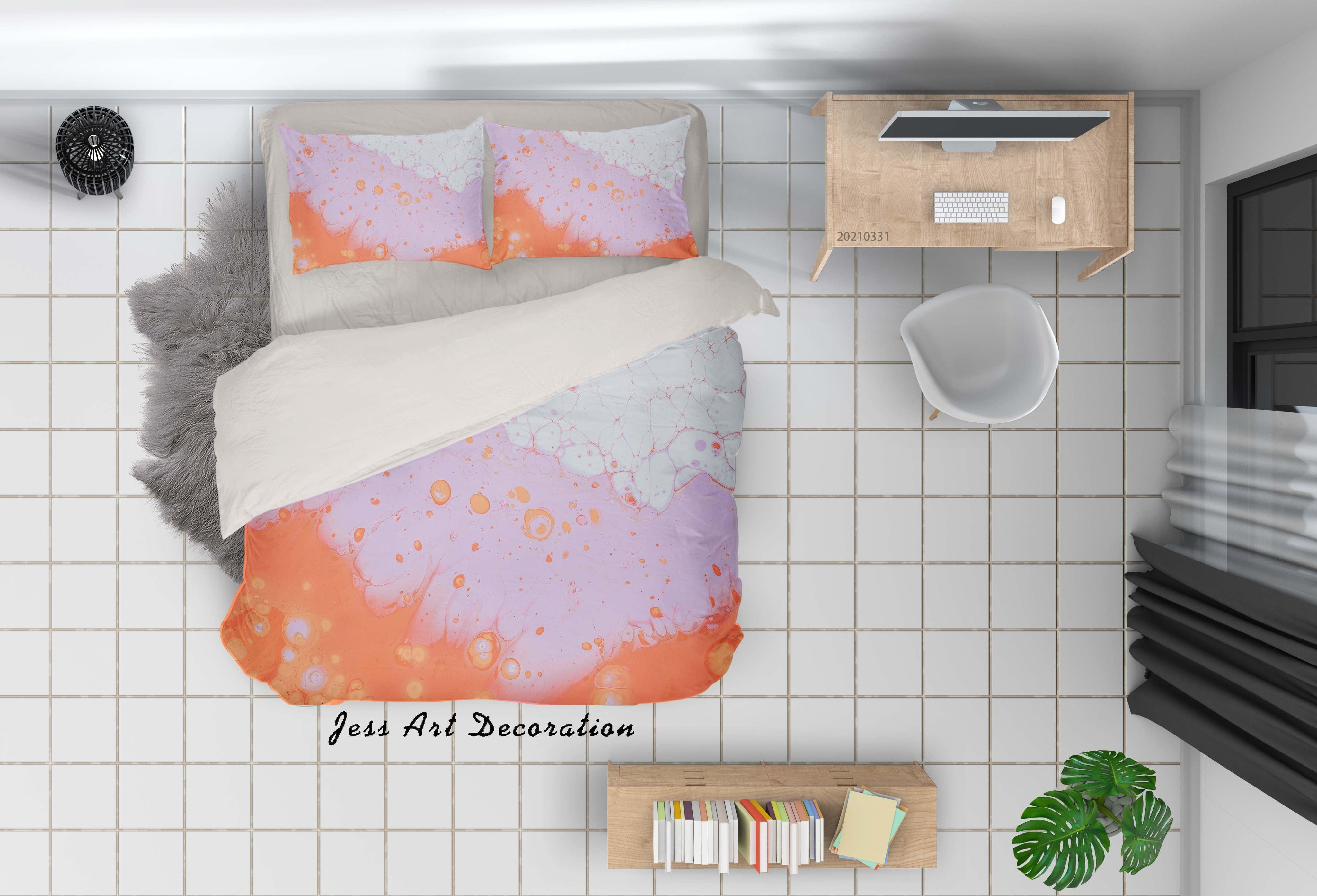 3D Abstract Color Marble Quilt Cover Set Bedding Set Duvet Cover Pillowcases 262- Jess Art Decoration