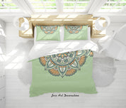 3D Abstract Green Floral Quilt Cover Set Bedding Set Duvet Cover Pillowcases 305- Jess Art Decoration