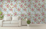 3D pink flower branch wall mural wallpaper 25- Jess Art Decoration