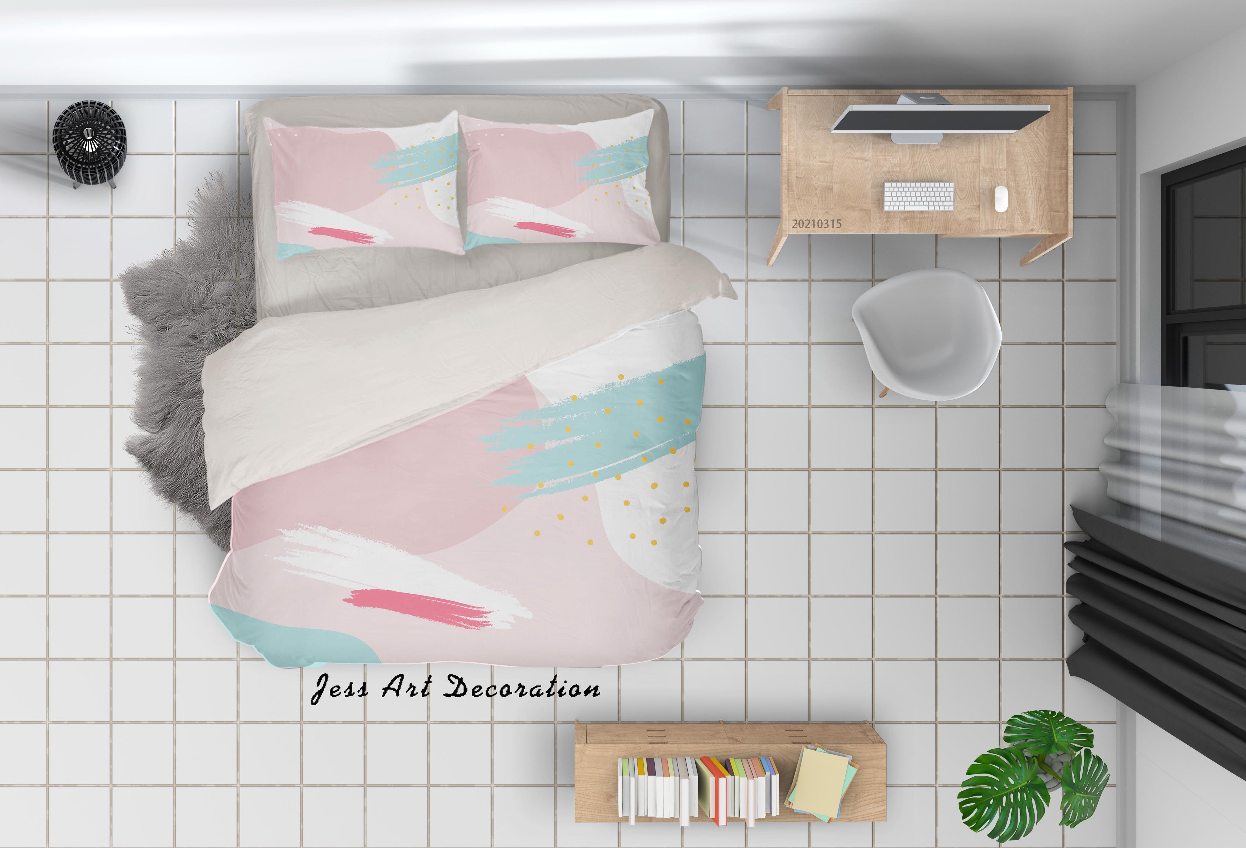 3D Abstract Color Graffiti Quilt Cover Set Bedding Set Duvet Cover Pillowcases 59- Jess Art Decoration
