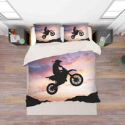 3D Dirt Bike Quilt Cover Set Bedding Set Pillowcases A150 LQH- Jess Art Decoration