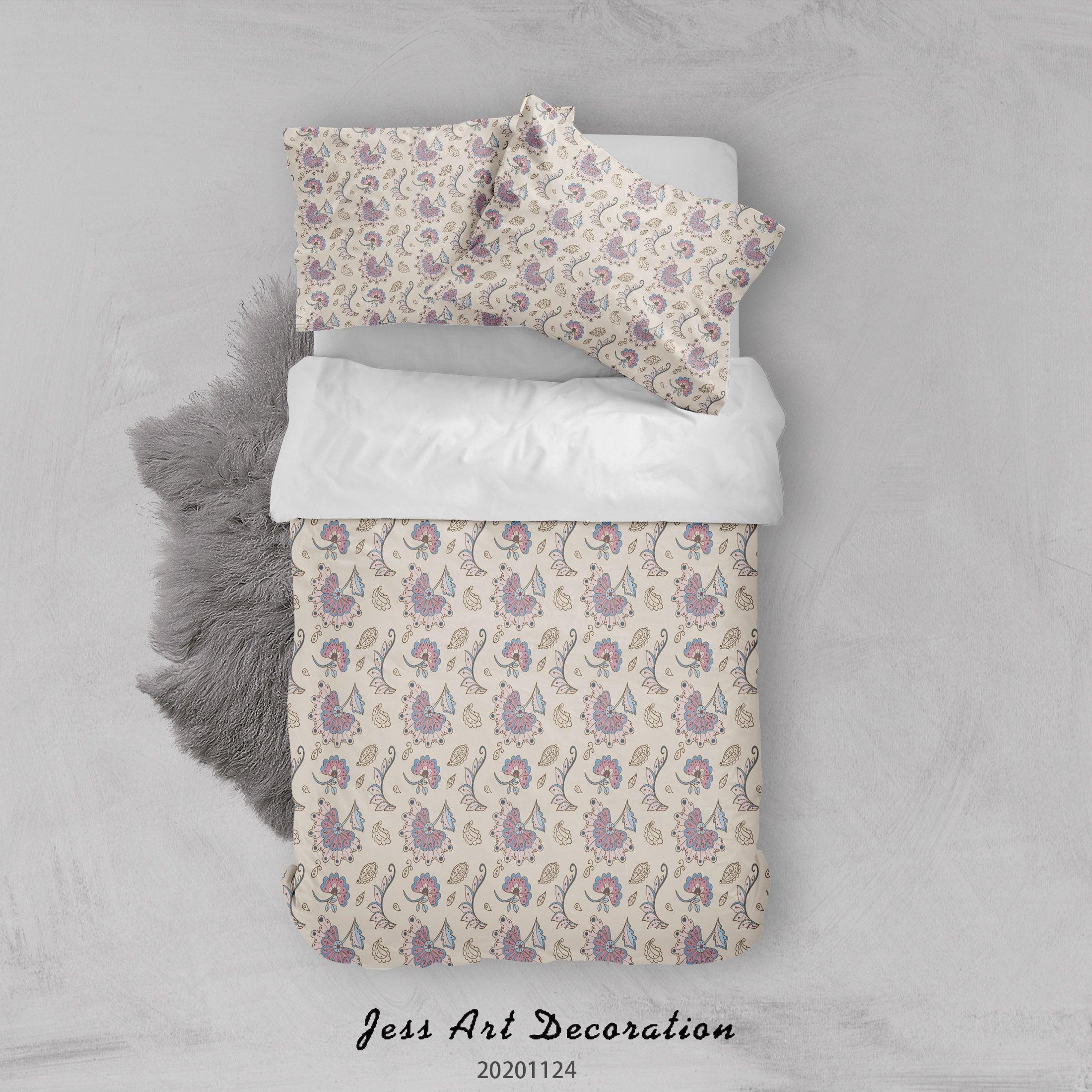 3D Abstract Floral Plant Pattern Quilt Cover Set Bedding Set Duvet Cover Pillowcases LXL- Jess Art Decoration