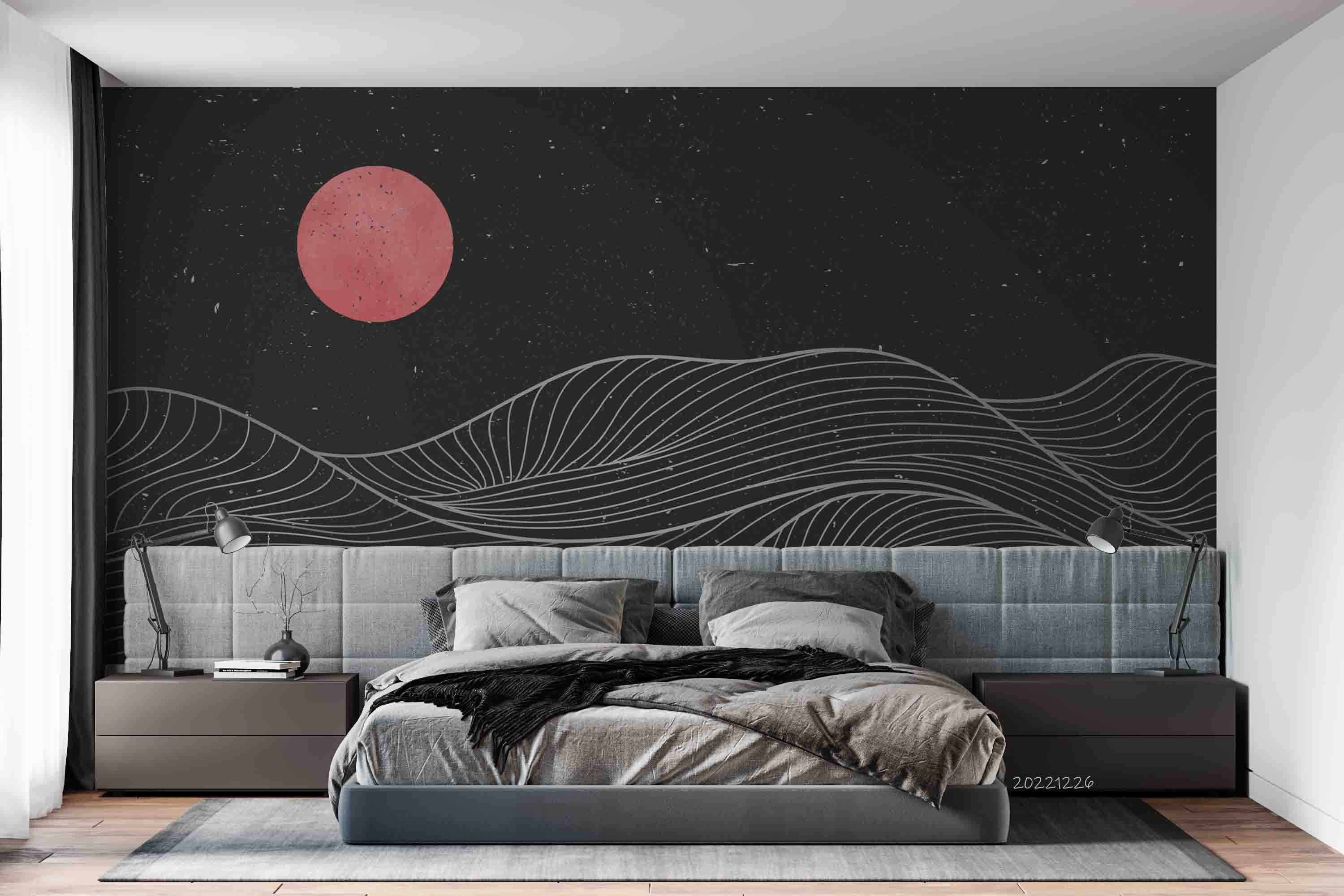 3D Abstract Gold Waves Line Art Wall Mural Wallpaper GD 1968- Jess Art Decoration