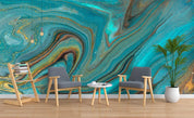 3D Abstract Blue Ripple Wall Mural Wallpaper 46- Jess Art Decoration