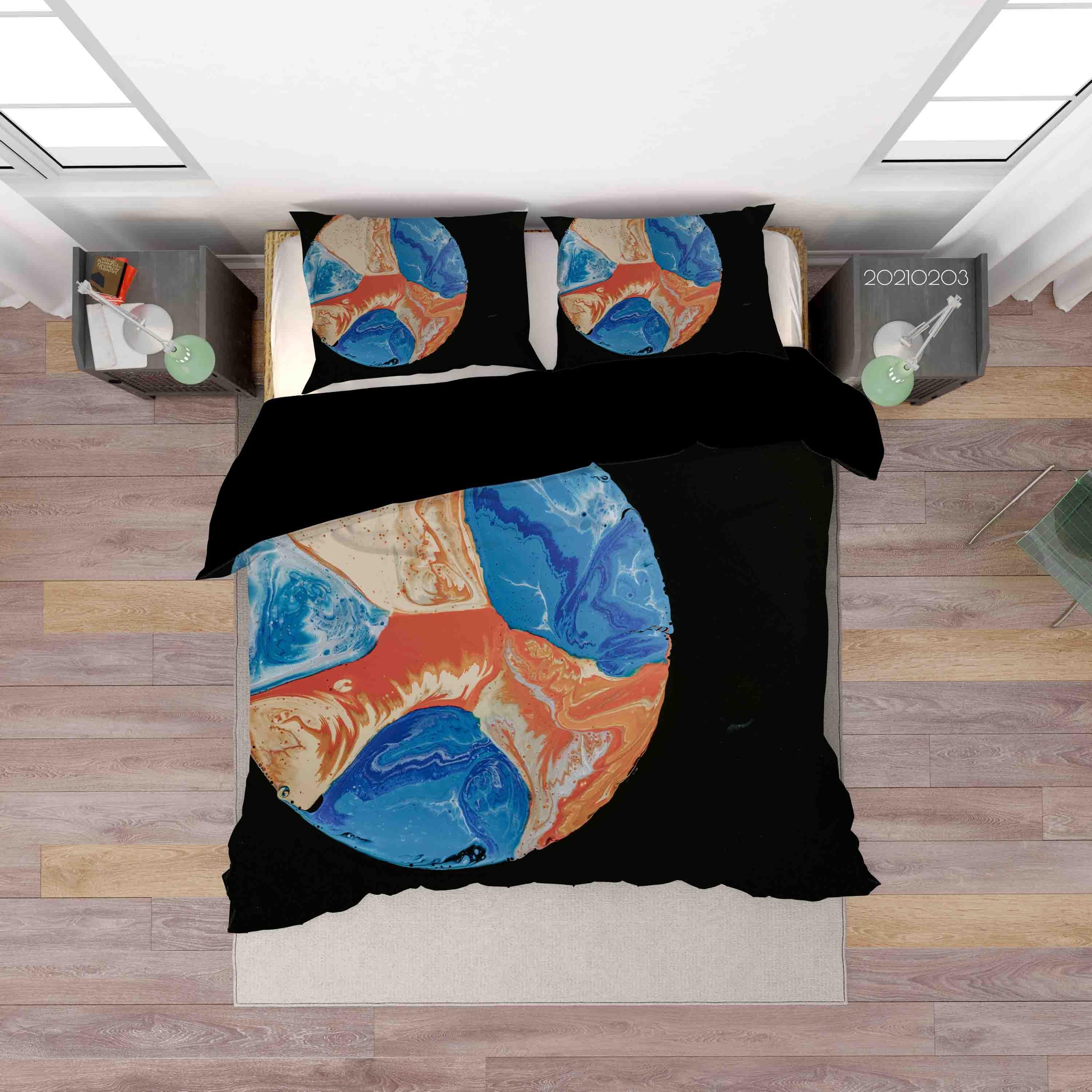 3D Abstract Marble Texture Quilt Cover Set Bedding Set Duvet Cover Pillowcases 80- Jess Art Decoration