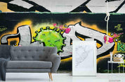 3D Abstract Colored Street Graffiti Wall Mural Wallpaper LQH 204- Jess Art Decoration