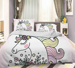 3D Cartoon Unicorn Quilt Cover Set Bedding Set Pillowcases 89- Jess Art Decoration