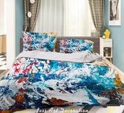 3D Abstract Color Graffiti Quilt Cover Set Bedding Set Duvet Cover Pillowcases 132- Jess Art Decoration