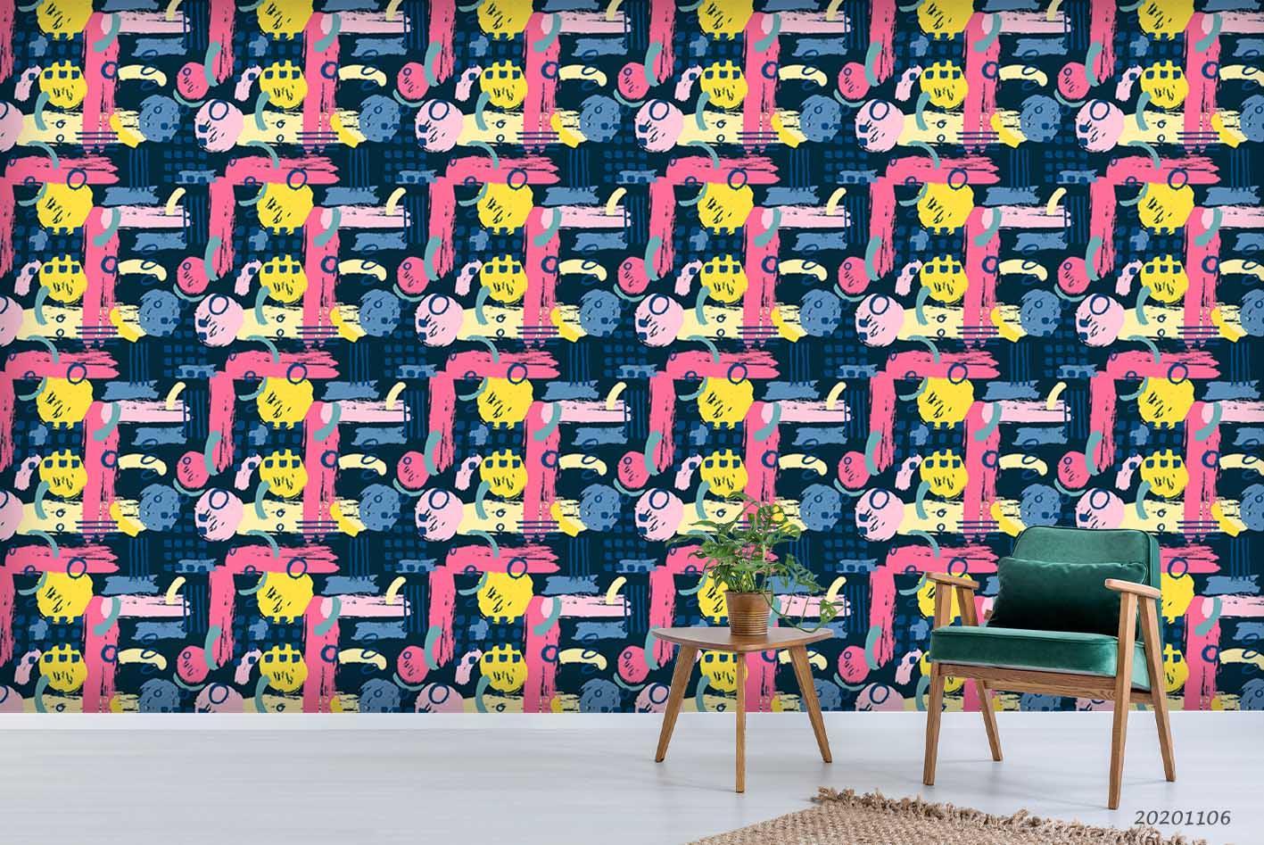 3D Abstract Colorful Wall Mural Wallpaper LXL- Jess Art Decoration