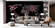 3D Abstract Art Map World Wall Mural Wallpaper SWW4481- Jess Art Decoration
