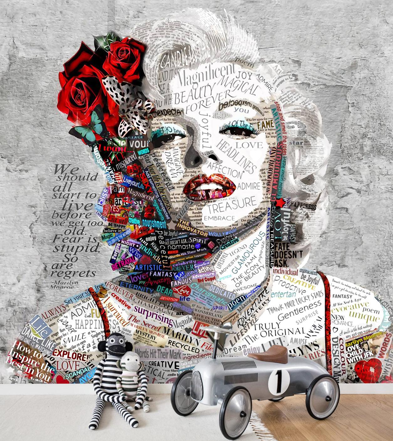 3D hand painting marilyn monroe wall mural wallpaper 65- Jess Art Decoration