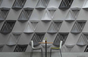 3D Grey Geometric Triangle Wall Mural Wallpaper LQH 319- Jess Art Decoration