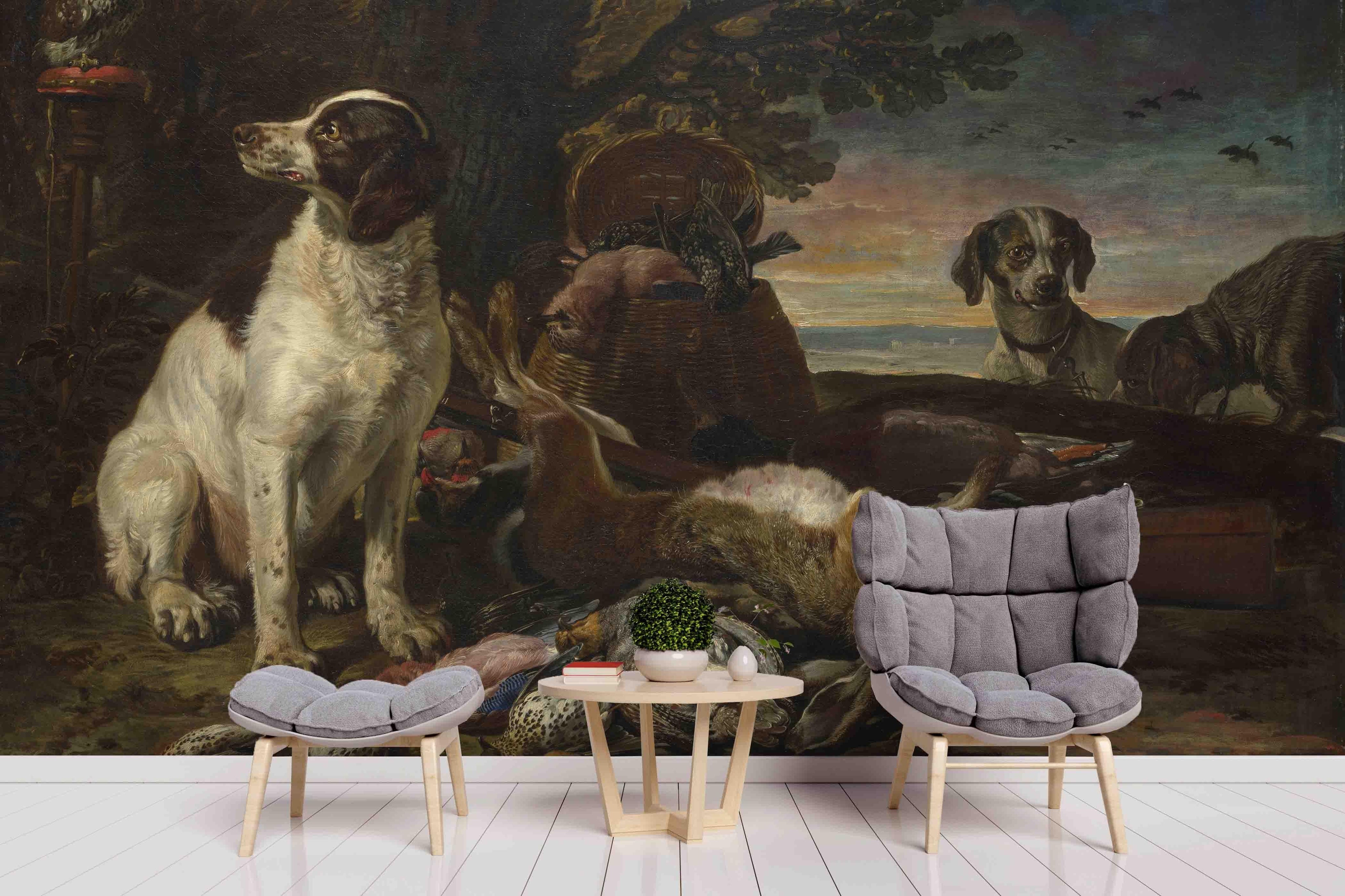 3D Oil Painting Realistic Dog Wall Mural Wallpaper LXL 1613- Jess Art Decoration