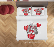 3D White Red Dog Balloon Quilt Cover Set Bedding Set Duvet Cover Pillowcases SF160- Jess Art Decoration