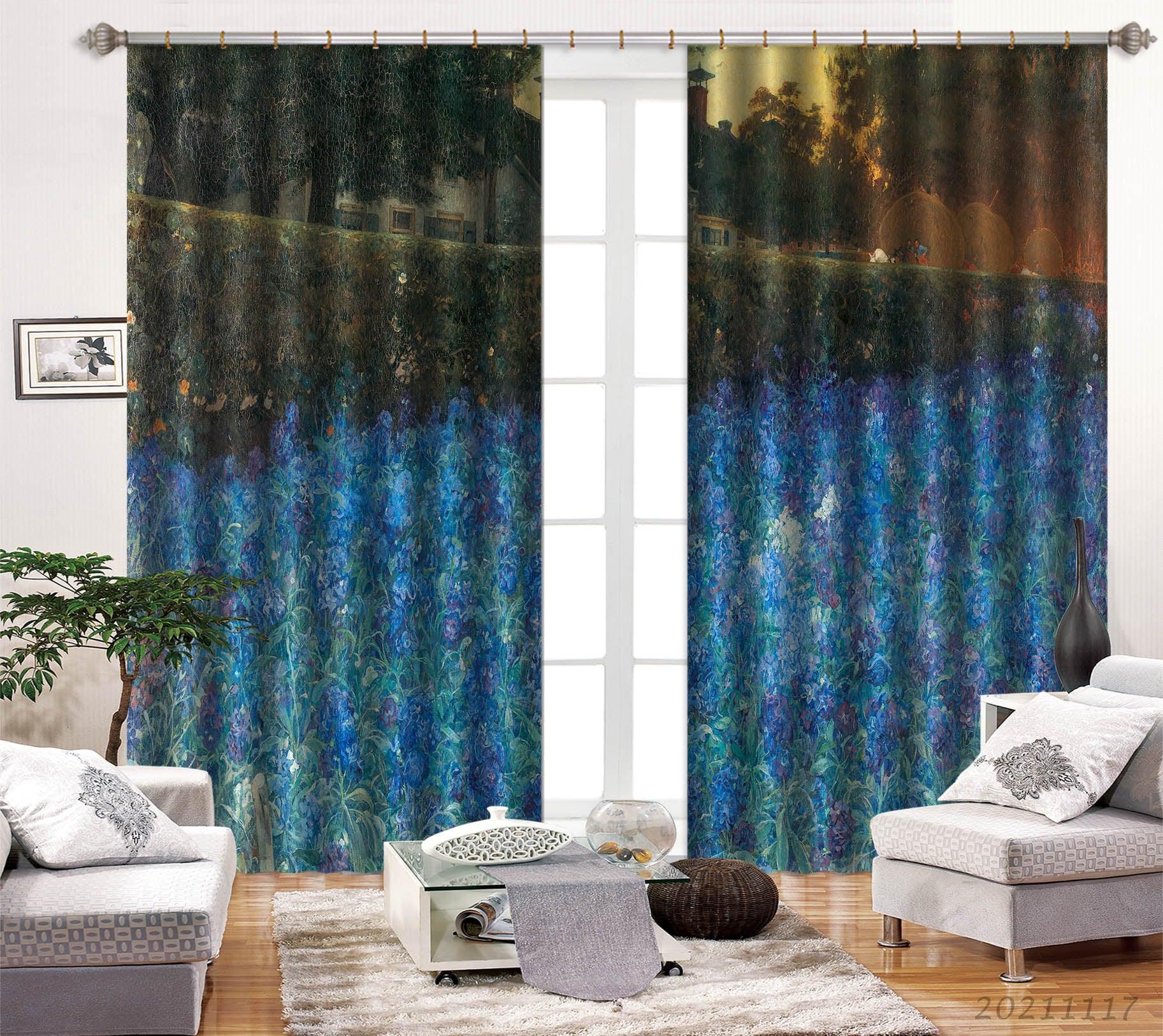 3D Landscape Oil Painting Curtains and Drapes LQH 115- Jess Art Decoration