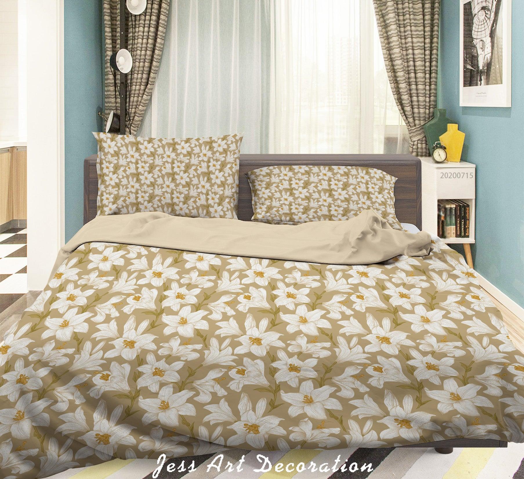 3D Colourful Plant Leaves Floral Pattern Quilt Cover Set Bedding Set Duvet Cover Pillowcases WJ 3865- Jess Art Decoration