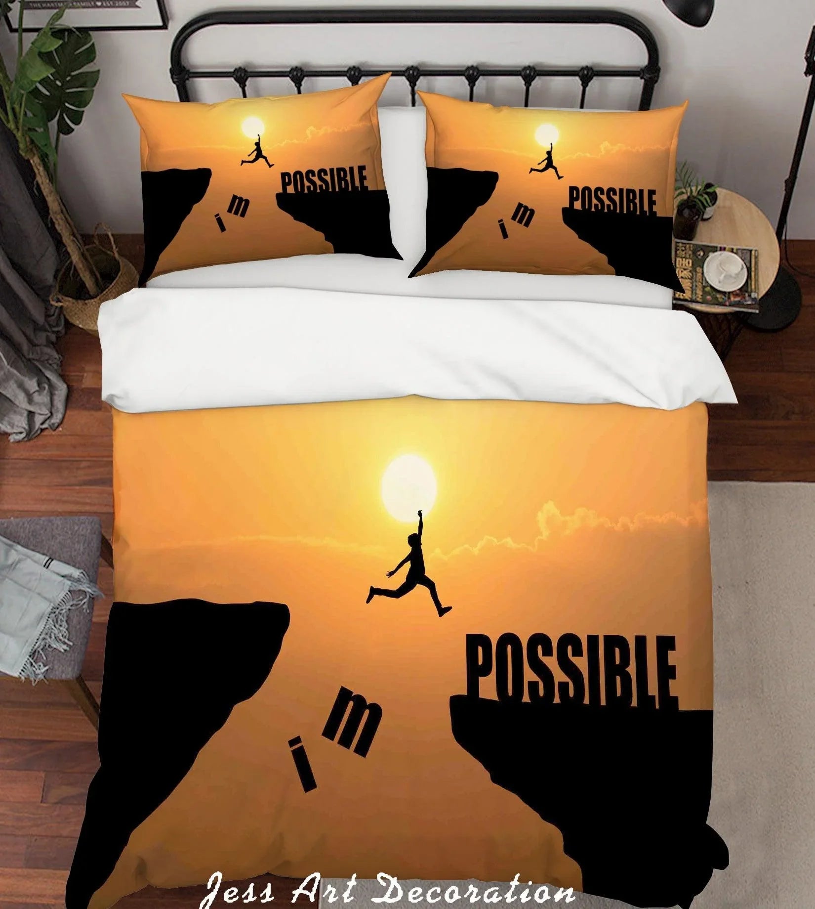 3D Golden Cliff Impossible Sunset Quilt Cover Set Bedding Set Pillowcases SF32- Jess Art Decoration