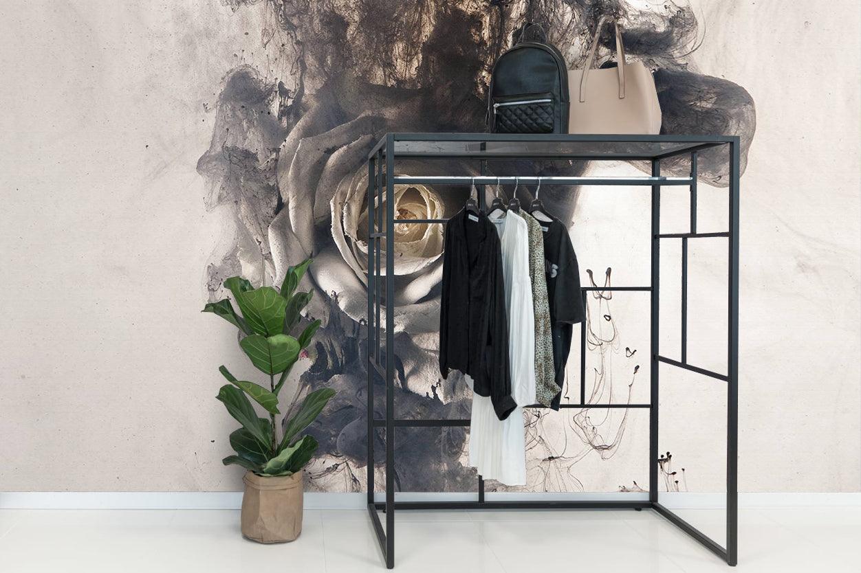 3D black ink golden rose wall mural wallpaper 43- Jess Art Decoration