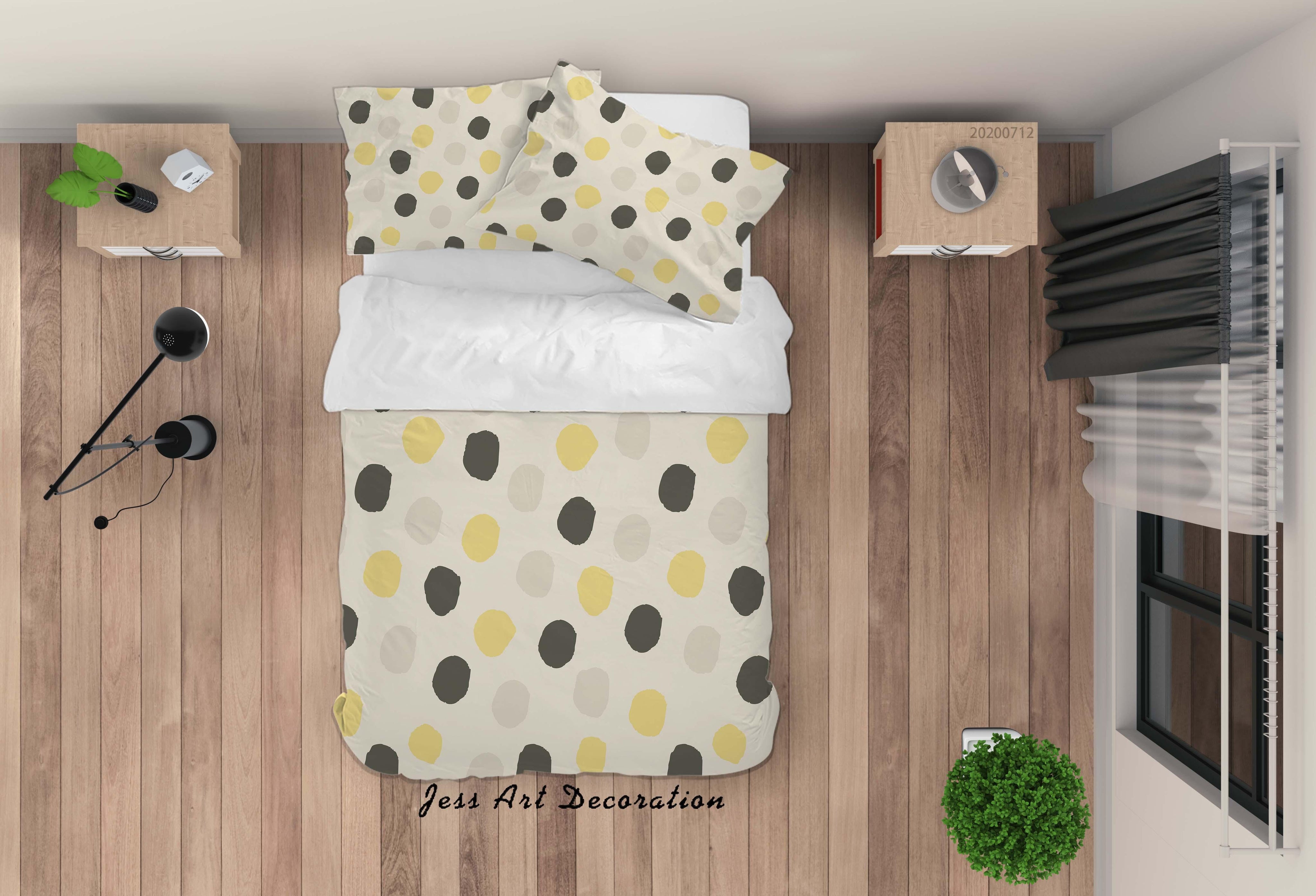 3D Abstract Circle Line Pattern Quilt Cover Set Bedding Set Duvet Cover Pillowcases WJ 4024- Jess Art Decoration