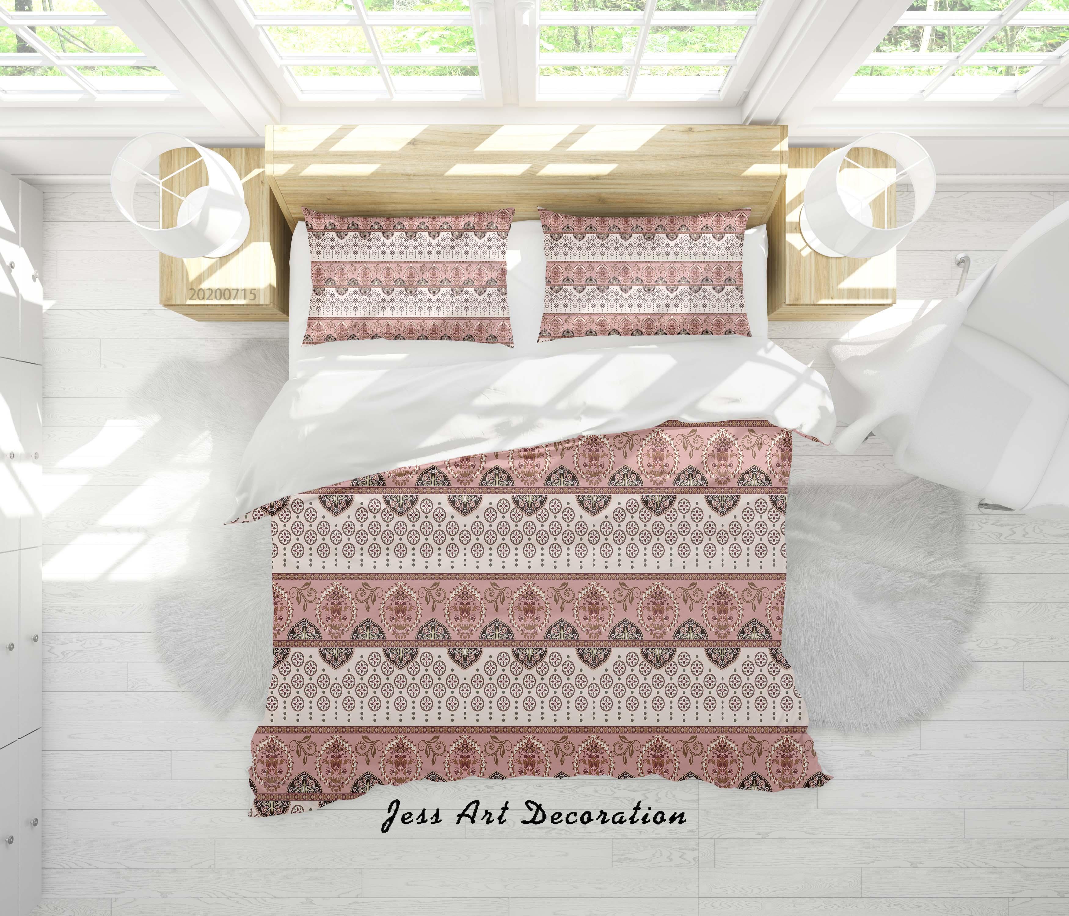 3D Abstract Vintage Floral Pattern Quilt Cover Set Bedding Set Duvet Cover Pillowcases WJ 3906- Jess Art Decoration