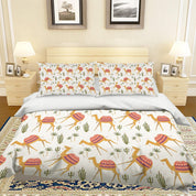 3D Cartoon Camel Green leaf Quilt Cover Set Bedding Set Pillowcases 93- Jess Art Decoration