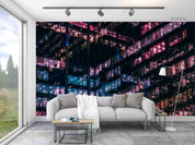 3D City Night Building Wall Mural Wallpaper LQH 119- Jess Art Decoration
